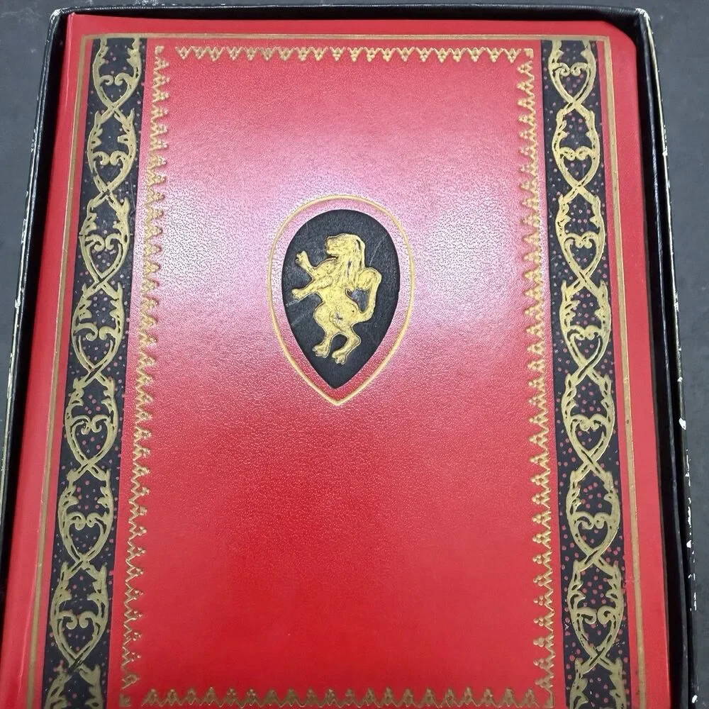Vintage Blume Japan Ring Bound Address & Appointment Book Red Faux Leather Box